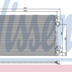 Радиатор кондиционера Меган2 аналог (NIssens) 8200115543